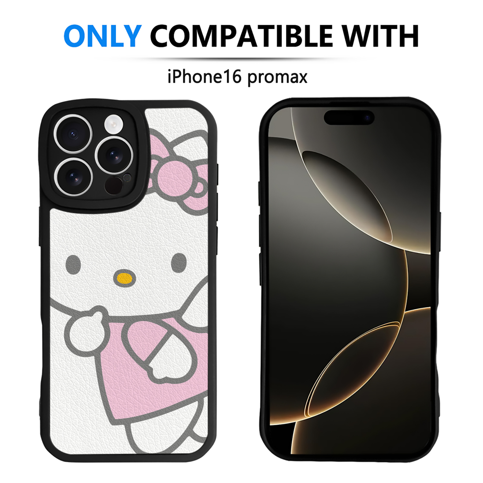 （画像用） Hello Kitty ハローキティ 【iPhone 16シリーズ対応】シリコンスマホケース（レザー調） 材質：シリコン